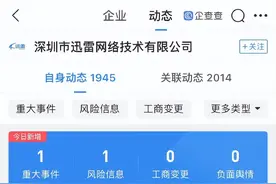 继被美国“预摘牌”后，迅雷又被深圳市场监管局列入经营异常名录图片