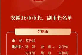安徽16市市长、副市长名单图片