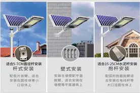 太阳能路灯的安装步骤以及网上购买灯具的重点图片
