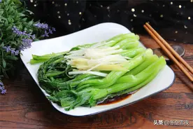 菜心别总是炒着吃，教你这样做，颜色翠绿，口感嫩甜，清凉消暑图片