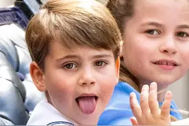 路易小王子搞笑表情红出圈，被各种吐槽玩梗，网友：都是遗传图片