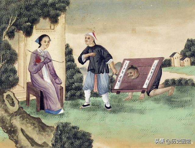 西班牙画家笔下的晚清酷刑，35幅彩图形象逼真，令人惊叹