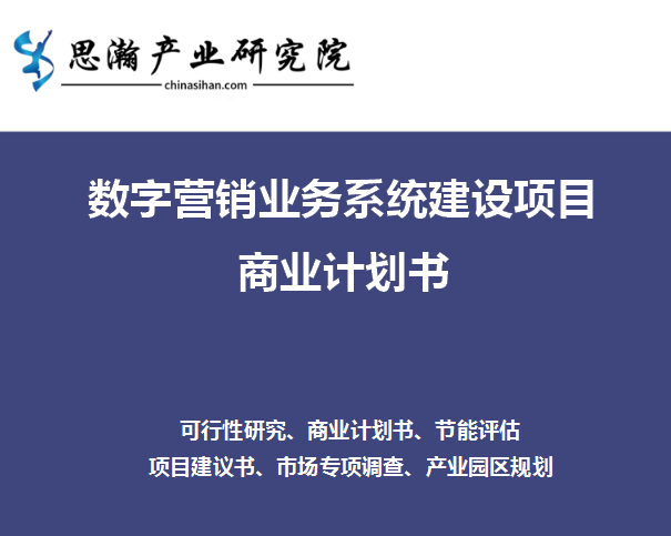 数字营销业务系统建设项目商业计划书