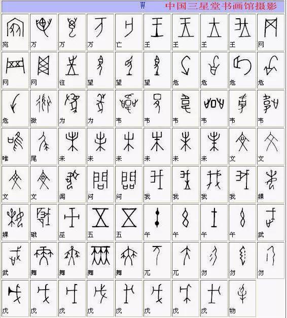 哪些是甲骨文的字体,中国《甲骨文对照表》收藏版,终于找全了 - 冷求