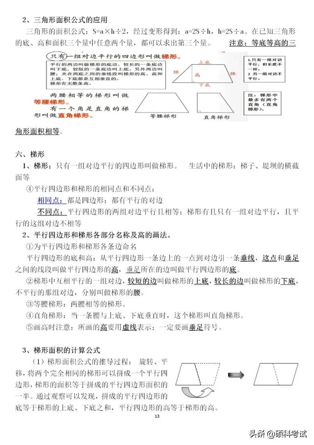 人教版五年级数学上册：全册1~7单元知识点梳理
