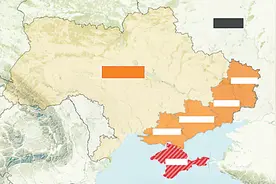 乌克兰四地今天开始“入俄投票”，“公投”地区面积大约占乌领土15%图片