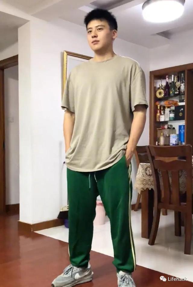 瘦的男生去健身前后
