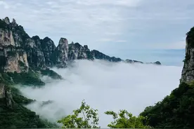 郑州驴友团双岭穿越，偶遇南太行云海美景图片