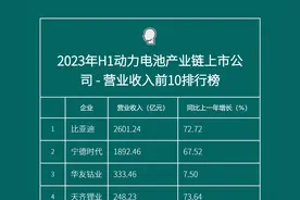 比亚迪、宁德时代等上榜，动力电池产业前10排行榜，谁最亮眼？图片