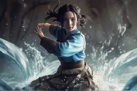 AI生成的中国功夫漂亮女孩图片，带有科幻色彩，太逼真了。图片