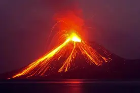 海水倒流，冰川融化，火山喷发，地震海啸…图片