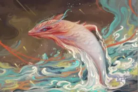 歪念山海经：味道鲜美鮆鱼肉，赤色锦鲤水中游，药到病除治狐臭图片