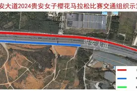 注意！2024贵安女子樱花马拉松赛期间部分道路临时交通管制图片