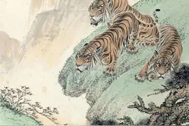 名家精品国画《五虎图、五福图》欣赏图片