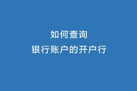 如何查询银行账户的开户行？图片