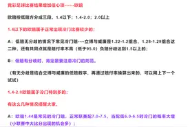 竞彩推荐：欧赔对足彩的重要元素你不去掌握，就永远看不懂盘口图片