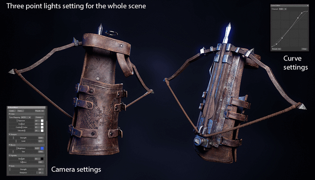 「游戏建模模型制作全流程」ZBrush武器模型制作：弩