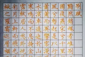 硬笔书法｜中性笔书写《别赋》，这样的柳体，你喜欢吗？图片