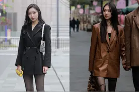 杭州女生带火了一种穿法，叫“短裙配丝袜”，优雅显瘦，美得犯规图片