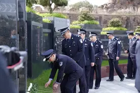 清明祭扫英烈，奉贤民警重温入警誓词图片