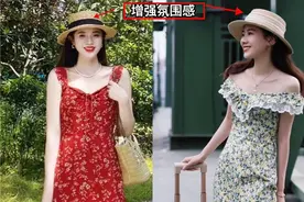 夏天穿连衣裙，这样来搭鞋子、配帽子，优雅时髦不说，还精致好看图片