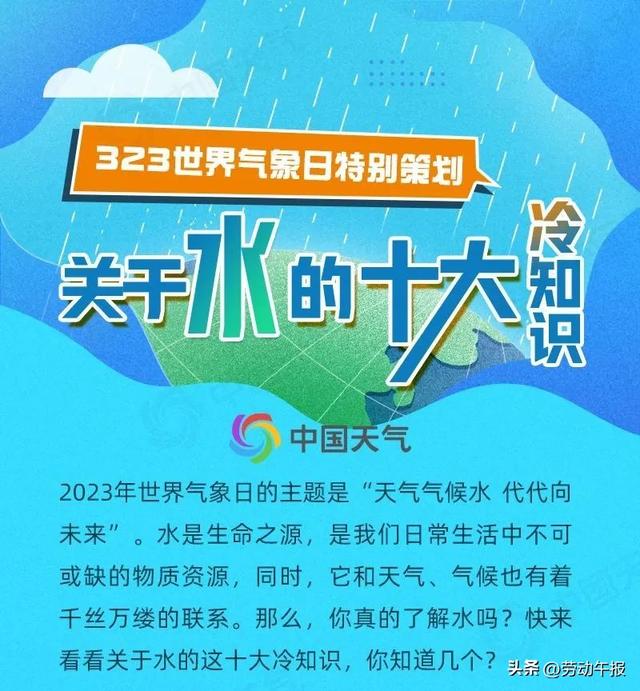 323世界气象日：揭秘关于水的十大冷知识！这些节水小常识你知道吗？