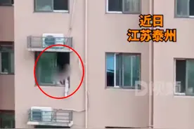 两小孩站高层窗台玩耍被对面住户隔空喝止，当事人：一开始没敢喊，怕吓到他们图片