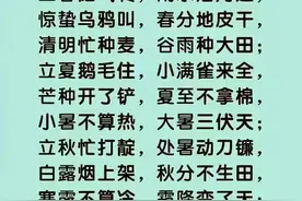 二十四节气儿歌，立春阳气转，雨水沿河边图片