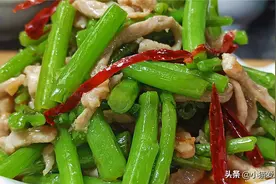 教你“茼蒿炒肉丝”的家常做法，味道清淡爽口，好吃下饭图片