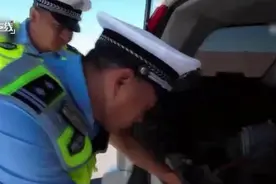 坚守高温下交警为出行护航夏日的守护与坚守图片