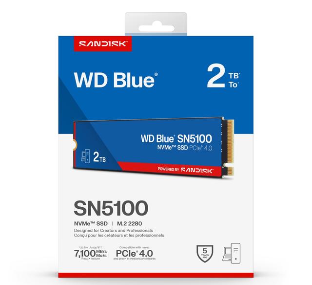 闪迪推出WD Blue SN5100固态硬盘：较SN5000性能提升30%