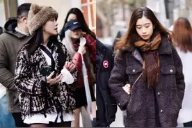 被上海安福路街拍惊艳了，不管穿黑丝还是黑裙黑裤，个个都是主角图片