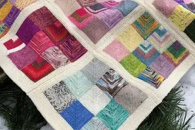 「针织作品」多姿多彩的线编毯子，织得太好了！（部分图解）图片