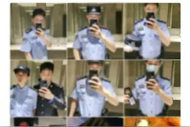 小伙儿冒充警察网上“扎势”，被网友举报后，西安警方找到他了！图片