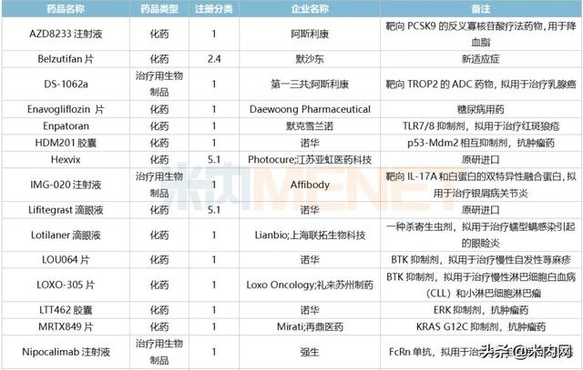 12月6个1类新药、2个首仿获批，这6个重磅品种申报新适应症