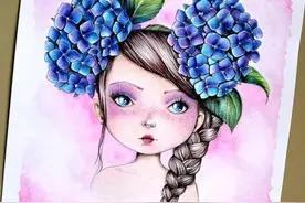 卡通人物彩铅画作品——美术老师上班第一个月就画了这么多图片