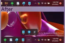 微软 Win11 极简任务栏上手：优化平板体验，但也缺了点小功能图片