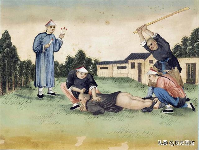 西班牙画家笔下的晚清酷刑，35幅彩图形象逼真，令人惊叹