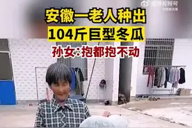 安徽蚌埠一老人种出104斤巨型冬瓜，孙女：抱都抱不动图片