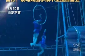 马戏团2女孩高空跌落1人倒地不起，负责人：都没受伤，她们七八岁，练习杂技多年，官方：马戏团手续不全图片