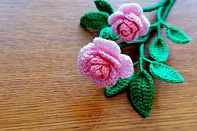 520送一枝自己钩织的玫瑰花，用自己的方式爱自己，图文钩织教程图片