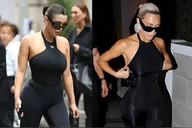 侃爷的新娘亮相了！小18岁的建筑师是金·卡戴珊的翻版，但更丰腴图片