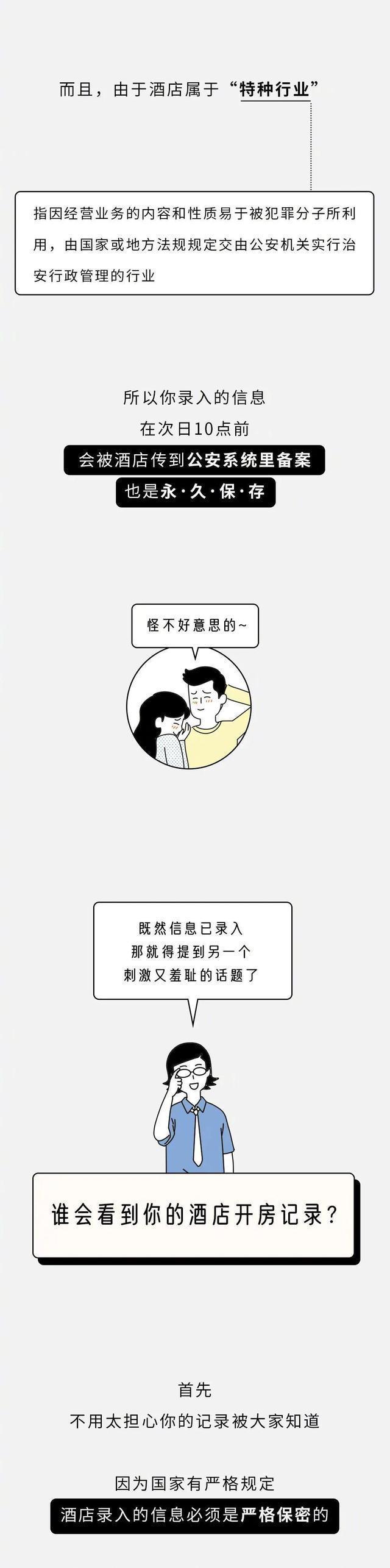 你去酒店开房的记录，多少人会看到？看完你还敢去吗？