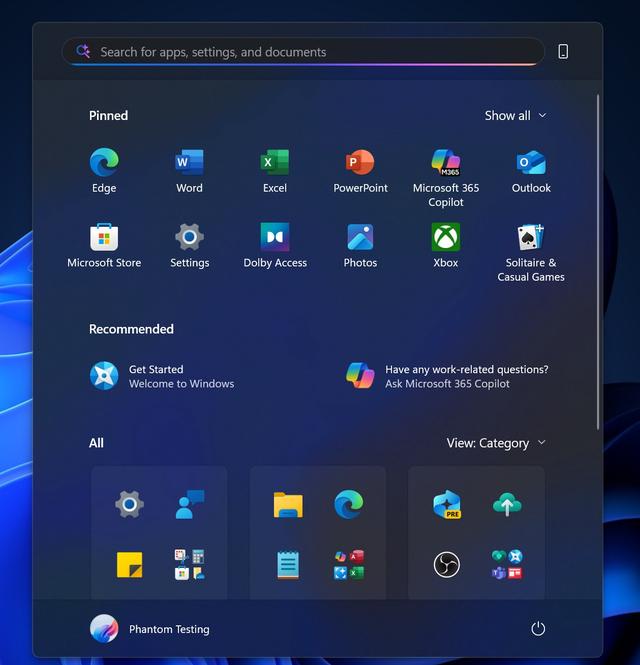 躲不过：微软Copilot“入侵”Win11开始菜单