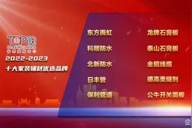2022-2023十大家装辅材优选品牌公开发布图片