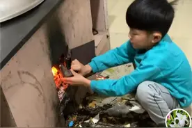 8岁男孩帮妈妈洗碗扫地摘苹果，网友：极度不赞成这种教育方式图片
