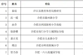正在公示！合肥113名老师入围图片