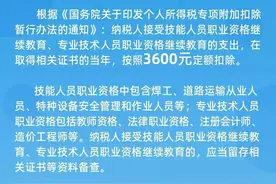 职业资格证书个税抵扣图片