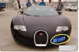 3000万布加迪无法上牌，车主奖励10万，挂上车牌送现金图片