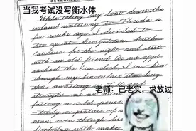 高三学生苦练“意大利斜体”，被网友“真实”：给个0分就老实了图片